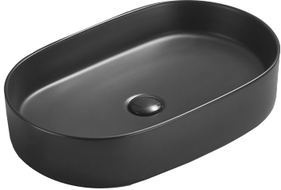 Mexen Celia Aufsatzwaschbecken 60 x 38 cm, schwarz matt - 22206085