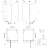 Mexen Lunar Duschkabine, schwenkbar, links, 85 x 90 cm, transparent, Chrom - 834-085-090-01-00-L