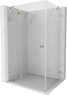 Mexen Lunar linke Duschkabine 70 x 80 cm, transparent, gold - 834-070-080-50-00-L