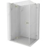 Mexen Lunar Duschkabine schwenkbar links 75 x 80 cm, transparent, gold - 834-075-080-50-00-L