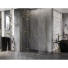 Mexen Lunar linke Duschkabine 75 x 90 cm, transparent, gold - 834-075-090-50-00-L
