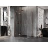 Mexen Lunar linke aufklappbare Duschkabine 70 x 80 cm, transparent, gebürstetes Kupfer - 834-070-080-65-00-L