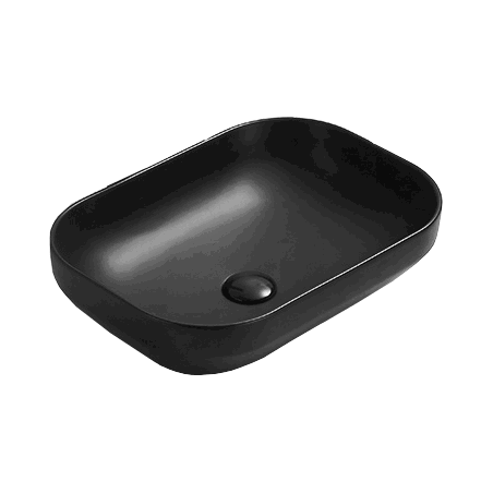 Mexen Daria Aufsatzwaschbecken 50 x 35 cm, schwarz matt - 21935085
