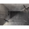 Mexen Lunar linke pendeltür-duschkabine 70 x 80 cm, transparent, schwarz - 834-070-080-70-00-L