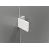 Mexen Lunar Duschkabine, Schwingtür rechts, 80 x 90 cm, transparent, weiß - 834-080-090-20-00-P