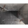 Mexen Lunar Duschkabine schwenkbar rechts 75 x 80 cm, transparent, Roségold - 834-075-080-60-00-P