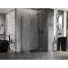 Mexen Lunar Rechte Duschkabine 75 x 80 cm, transparent, gebürstetes Gun Gray - 834-075-080-66-00-P
