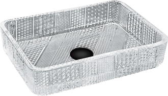 Mexen Akra Glaswaschbecken zur Aufsatzmontage 46 x 33 cm, transparent - 24024600