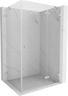 Mexen Lunar Rechte Duschkabine 75 x 90 cm, transparent, gebürsteter Nickel - 834-075-090-97-00-P