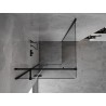 Mexen Mist-H T Duschkabine mit Tür, links, 75 x 75 cm, transparent, schwarz - 8A5T-075-075-70-00-L