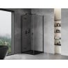 Mexen Mist-H T Duschkabine schwenkbar links 85 x 85 cm, transparent, schwarz - 8A5T-085-085-70-00-L