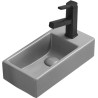 Mexen Inez linkes Aufsatzwaschbecken 40 x 20 cm, hellgrau matt - 21484061L