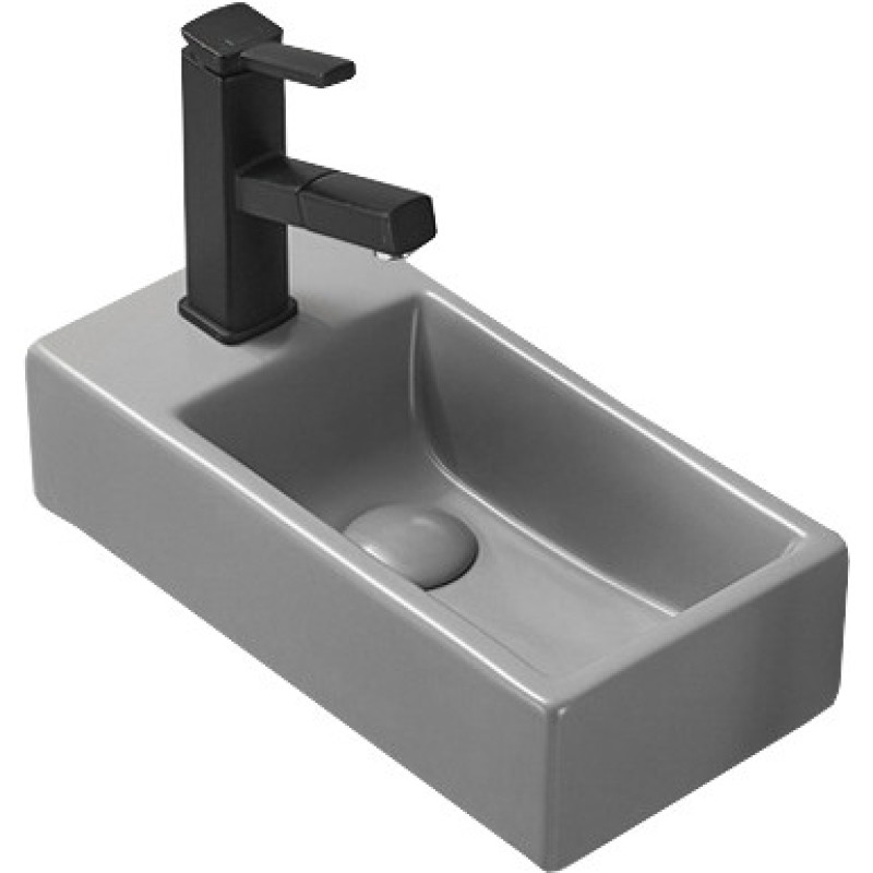 Mexen Inez Waschbecken Aufsatz rechts 40 x 20 cm, hellgrau matt - 21484061R