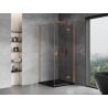 Mexen Mist-H T Duschkabine klappbar rechts 70 x 70 cm, transparent, gebürstetes Kupfer - 8A5T-070-070-65-00-P