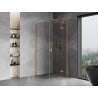 Mexen Mist-H T Duschkabine klappbar rechts 70 x 70 cm, transparent, gebürstetes Kupfer - 8A5T-070-070-65-00-P