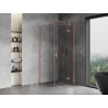 Mexen Mist-H T Duschkabine rechts öffnend 75 x 75 cm, transparent, gebürstetes Kupfer - 8A5T-075-075-65-00-P