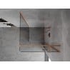 Mexen Mist-H T Duschkabine klappbar rechts 90 x 90 cm, transparent, gebürstetes Kupfer - 8A5T-090-090-65-00-P