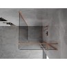 Mexen Mist-H T Duschkabine, rechte Schwingtür 100 x 100 cm, transparent, gebürstetes Kupfer - 8A5T-100-100-65-00-P