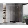 Mexen Mist-H T Duschkabine zum Schwenken rechts 110 x 110 cm, transparent, gebürstetes Kupfer - 8A5T-110-110-65-00-P