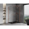 Mexen Mist-H T Duschkabine, rechts öffnend, 100 x 70 cm, transparent, gebürstetes Kupfer - 8A5T-100-070-65-00-P