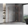 Mexen Mist-H T Duschkabine mit Anschlagtür rechts 100 x 80 cm, transparent, gebürstetes Kupfer - 8A5T-100-080-65-00-P