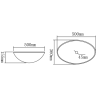 Mexen Goa Glas-Waschtischauflage 50 x 36 cm, transparent - 24085000