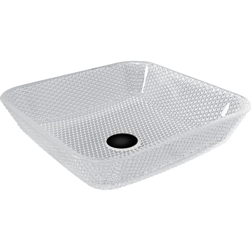 Mexen Mika Glaswaschbecken zur Aufsatzmontage 40 x 40 cm, transparent - 24104000