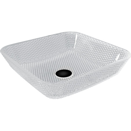 Mexen Mika Glas-Waschtischschale 40 x 40 cm, transparent - 24104000