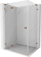Mexen Lunar L Links öffnende Duschkabine 75 x 80 cm, transparent, Roségold - 834L-075-080-60-00-L