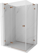 Mexen Lunar L Duschkabine, schwenkbar, links, 70 x 90 cm, transparent, Roségold - 834L-070-090-60-00-L