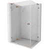 Mexen Lunar L Klappbare Duschkabine links 85 x 90 cm, transparent, Roségold - 834L-085-090-60-00-L