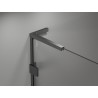Mexen Lunar L Duschecke linksseitig 75 x 80 cm, transparent, gebürstetes Gun Gray - 834L-075-080-66-00-L