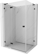 Mexen Lunar L linke, schwenkbare Duschkabine 75 x 80 cm, transparent, schwarz - 834L-075-080-70-00-L