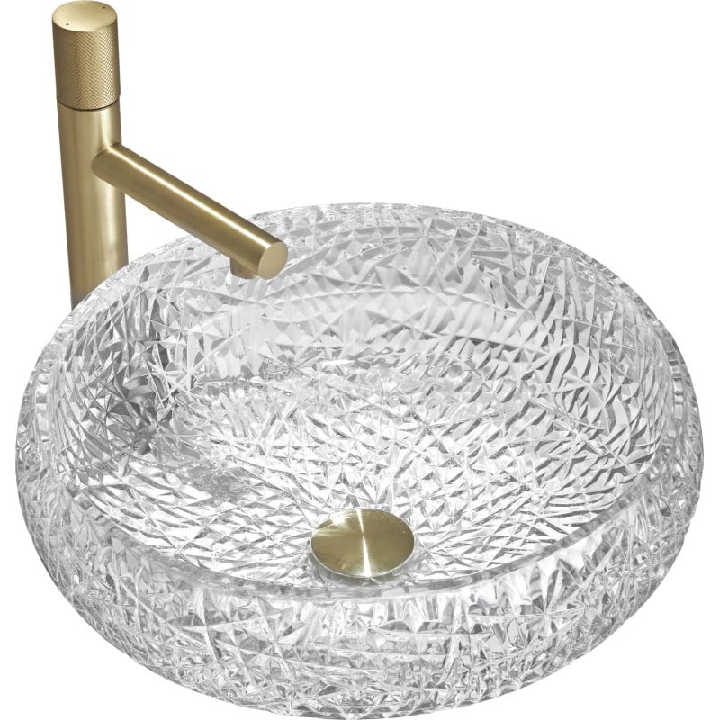 Mexen Celia Glas-Waschtisch-Aufsatz 44 x 44 cm, transparent - 24034400