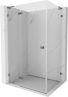 Mexen Lunar L Schwenkbare Duschkabine links 70 x 80 cm, transparent, Gun Metal - 834L-070-080-95-00-L