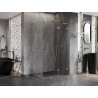 Mexen Lunar L Duschkabine schwenkbar rechts 70 x 80 cm, transparent, gold - 834L-070-080-50-00-P