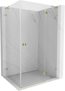 Mexen Lunar L Duschkabine schwenkbar rechts 70 x 80 cm, transparent, gold - 834L-070-080-50-00-P