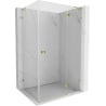 Mexen Lunar L rechte Duschkabine 75 x 80 cm, transparent, gold - 834L-075-080-50-00-P