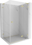 Mexen Lunar L rechte Duschkabine schwenkbar 70 x 80 cm, transparent, gebürstetes Gold - 834L-070-080-55-00-P