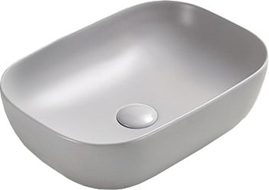 Mexen Rita Aufsatzwaschbecken 45 x 32 cm, mattes Grau - 21084567