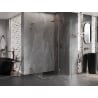 Mexen Lunar L Duschkabine rechts aufschwenkbar 75 x 90 cm, transparent, roségold - 834L-075-090-60-00-P