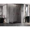 Mexen Lunar L Duschkabine, rechts angeschlagen, 85 x 90 cm, transparent, Roségold - 834L-085-090-60-00-P