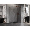 Mexen Lunar L Duschecke rechts angeschlagen 85 x 90 cm, transparent, gebürstetes Kupfer - 834L-085-090-65-00-P