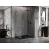 Mexen Lunar L rechte Duschkabine 70 x 80 cm, transparent, Gun Metal - 834L-070-080-95-00-P