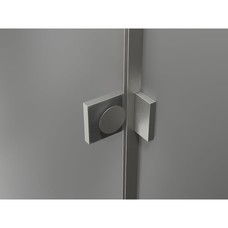 Mexen Lunar L rechte Duschkabine mit Pendeltür 85 x 90 cm, transparent, gebürsteter Nickel - 834L-085-090-97-00-P