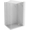 Mexen Lunar L rechte Duschkabine mit Pendeltür 85 x 90 cm, transparent, gebürsteter Nickel - 834L-085-090-97-00-P
