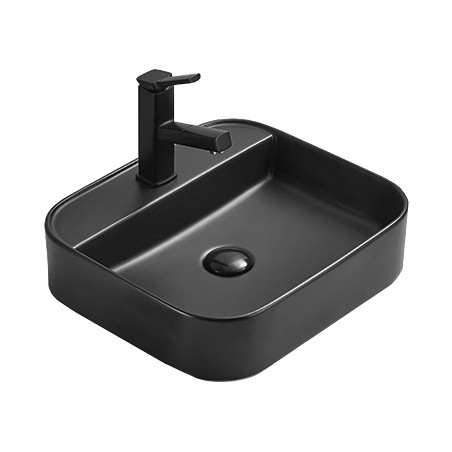 Mexen Sofia Aufsatzwaschbecken 50 x 40 cm, Schwarz Matt - 22155085