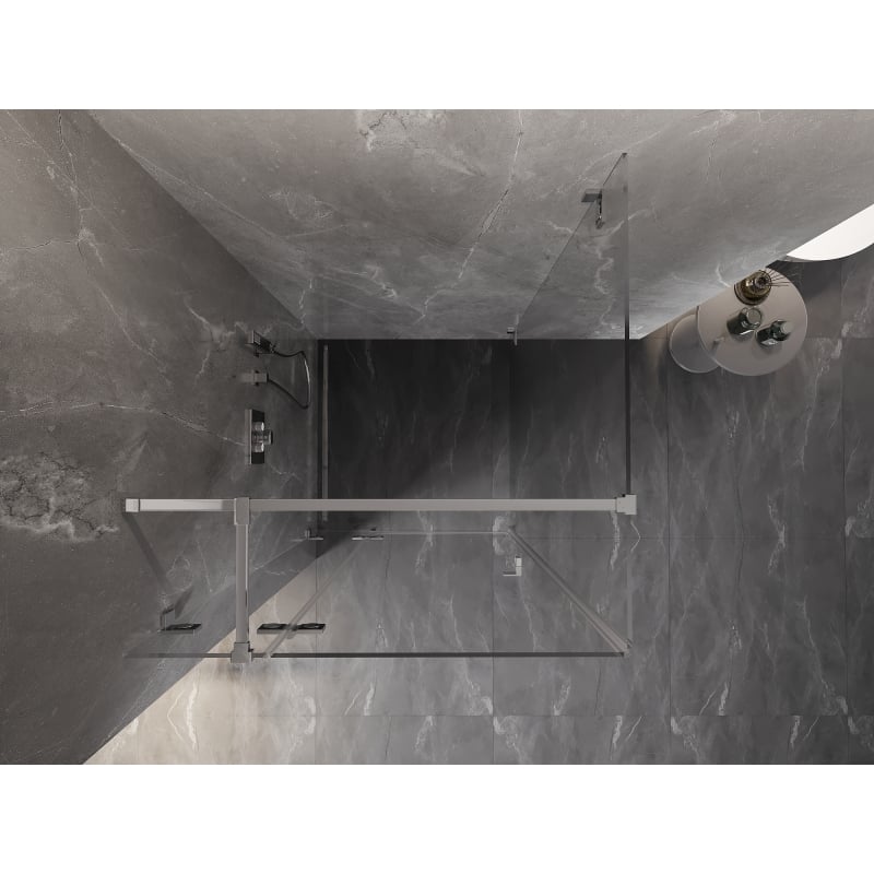 Mexen Lunar T Schwingtür-Duschkabine links 80 x 80 cm, transparent, Chrom - 834T-080-080-01-00-L