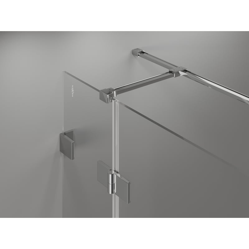 Mexen Lunar T Duschkabine schwenkbar links 85 x 80 cm, transparent, Chrom - 834T-085-080-01-00-L