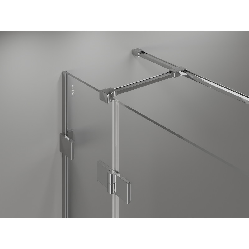 Mexen Lunar T Links angeschlagene Duschtür 85 x 90 cm, transparent, Chrom - 834T-085-090-01-00-L